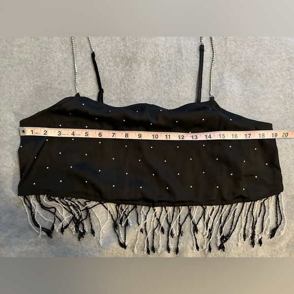 Urban Outfitters Milina Embellished Cami Top black size L - Picture 6 of 8